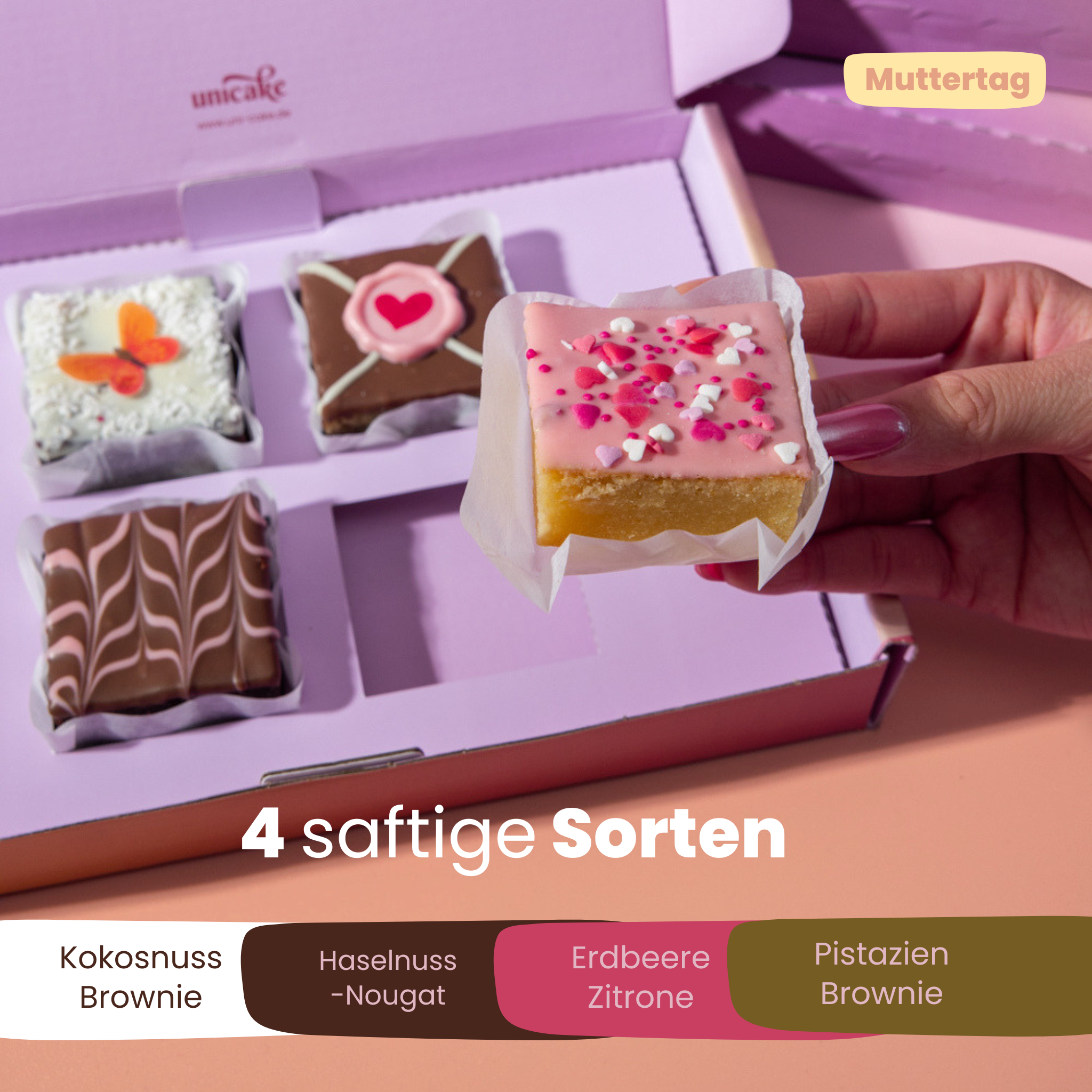 MUTTERTAG 4er Brownie Box 🦋