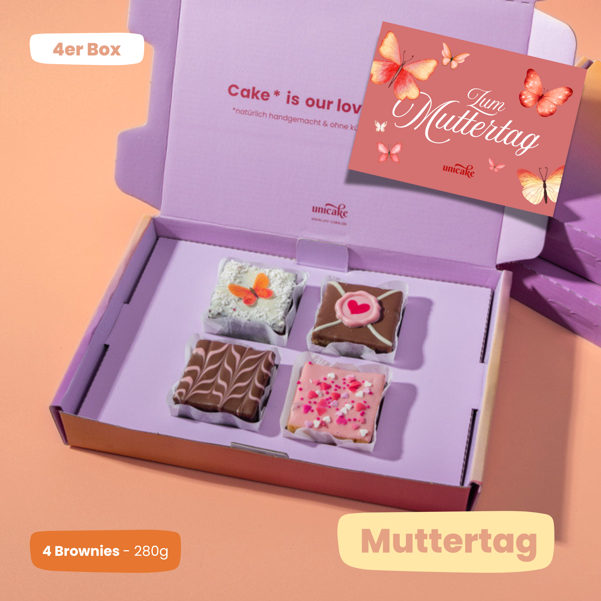 MUTTERTAG 4er Brownie Box 🦋